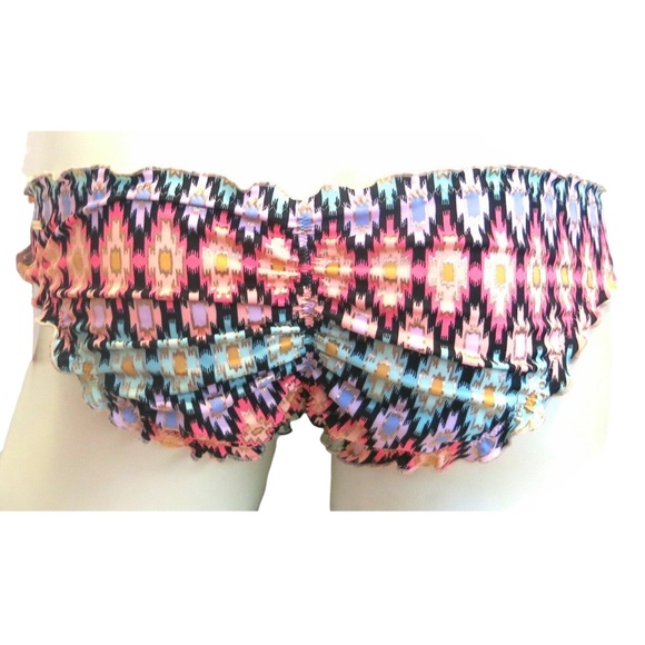 Victoria's Secret Warm Ikat Foil Ruffle Cheeky Swim Bottom XS - Picture 1 of 2